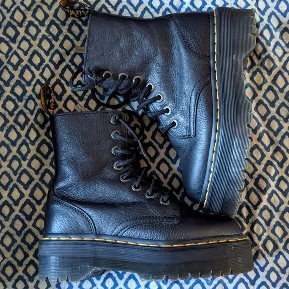 Dr. Martens Jadon III Pisa Leather Platform Boots Women’s US 5 EUR 36 UK 3 - Picture 6 of 11